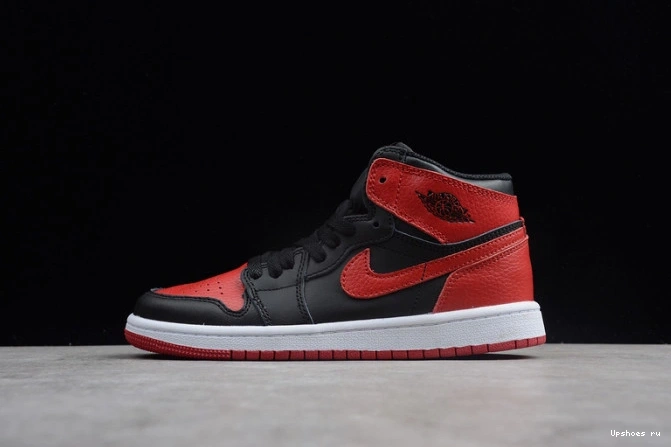 High Kids 555088  Black Bred Jordan OG Air Red Retro 001 1 Banned 0810